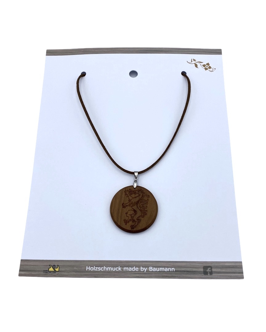 Halskette mit Holzanhänger 306 - Holzschmuck, Holzhandtaschen u. Holz  Brillenetuis - Onlineshop